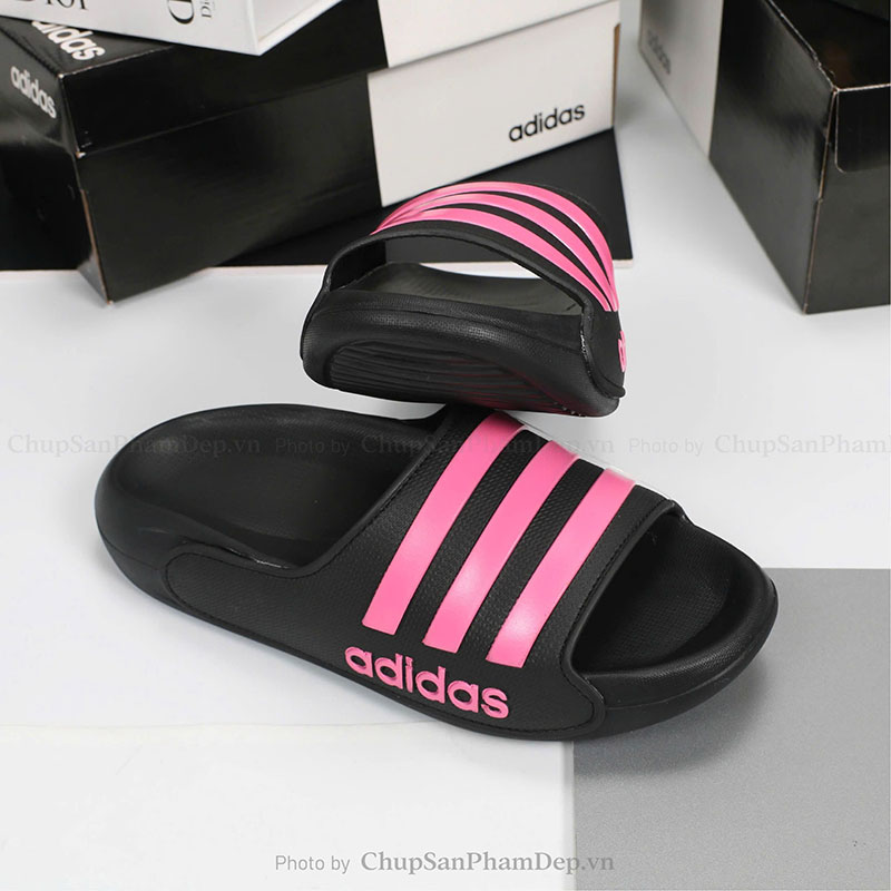 Dép Quai Ngang Sọc Màu Adidas Thể Thao