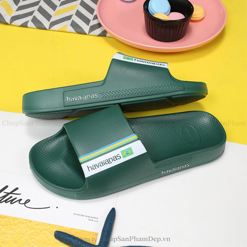 Dép Đúc Nguyên Khối Havaianas Slides Màu Cổ Điển