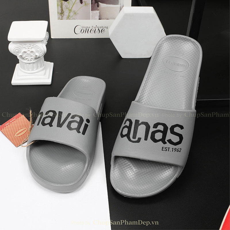 Dép Đúc Nguyên Khối Logo Havaianas Màu Siêu Êm