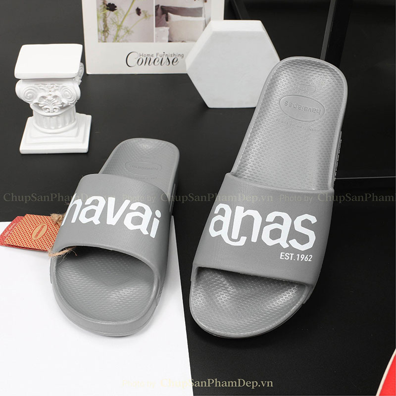 Dép Đúc Nguyên Khối Logo Havaianas Màu Siêu Êm