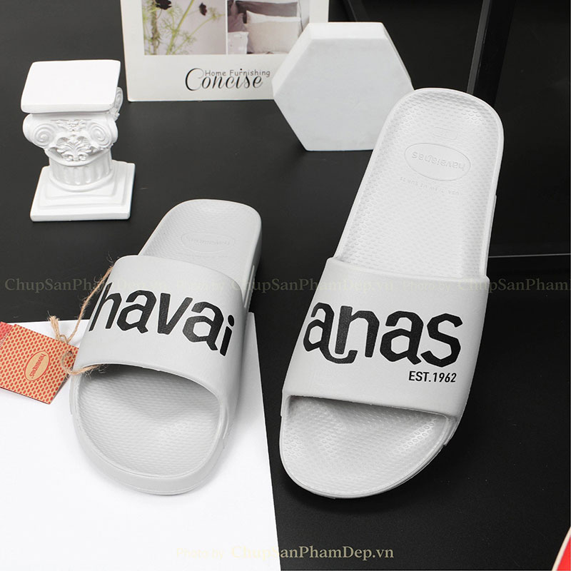 Dép Đúc Nguyên Khối Logo Havaianas Màu Siêu Êm