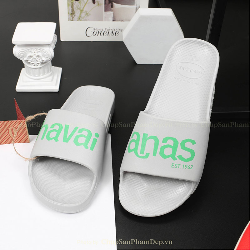 Dép Đúc Nguyên Khối Logo Havaianas Màu Siêu Êm