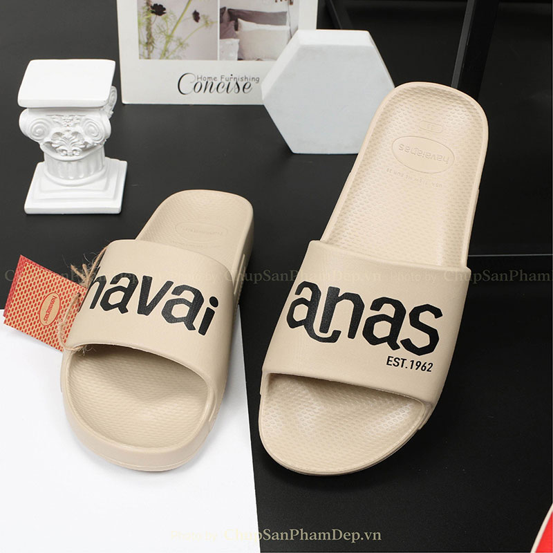 Dép Đúc Nguyên Khối Logo Havaianas Màu Siêu Êm