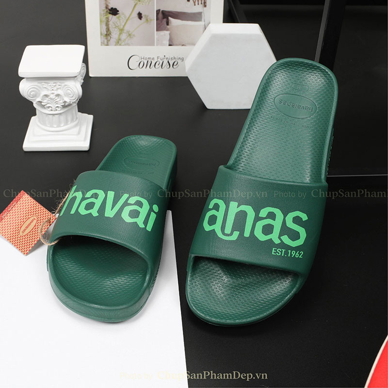 Dép Đúc Nguyên Khối Logo Havaianas Màu Siêu Êm