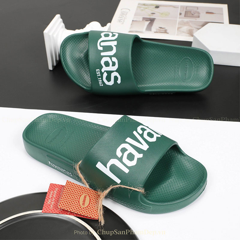 Dép Đúc Nguyên Khối Logo Havaianas Màu Siêu Êm