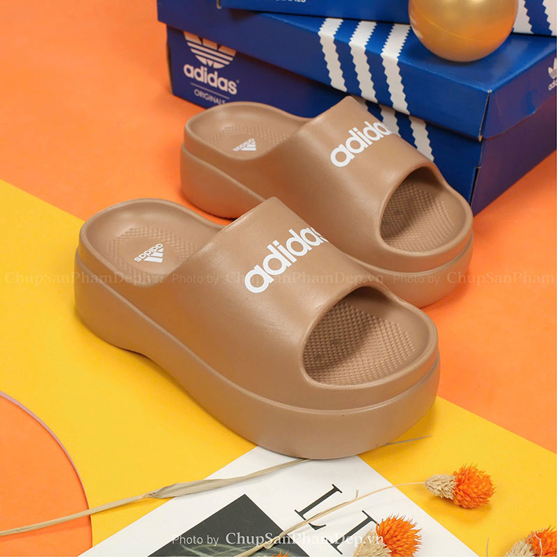 Dép Đúc Quai Ngang Adidas Đế Cao Cá Tính