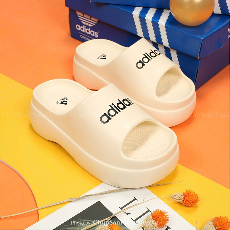 Dép Đúc Quai Ngang Adidas Đế Cao Cá Tính