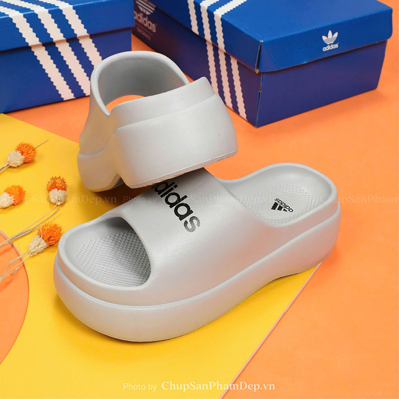 Dép Đúc Quai Ngang Adidas Đế Cao Cá Tính