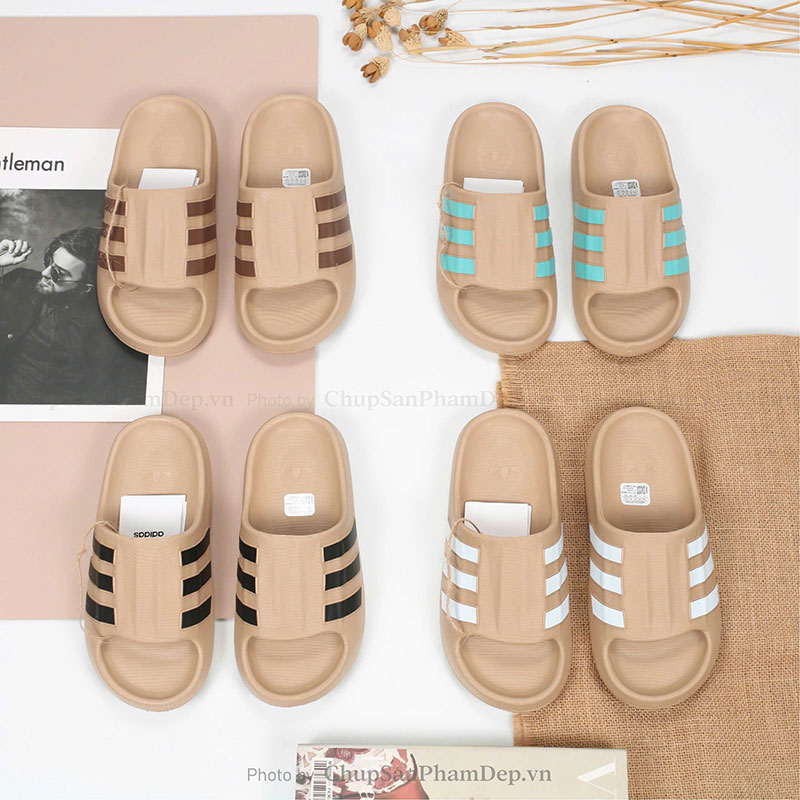 Dép Đúc Quai Ngang Adidas Slides Dark Brown Sắc Nét