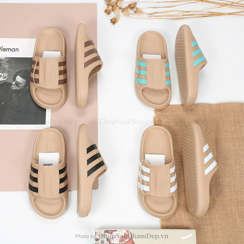 Dép Đúc Quai Ngang Adidas Slides Dark Brown Sắc Nét