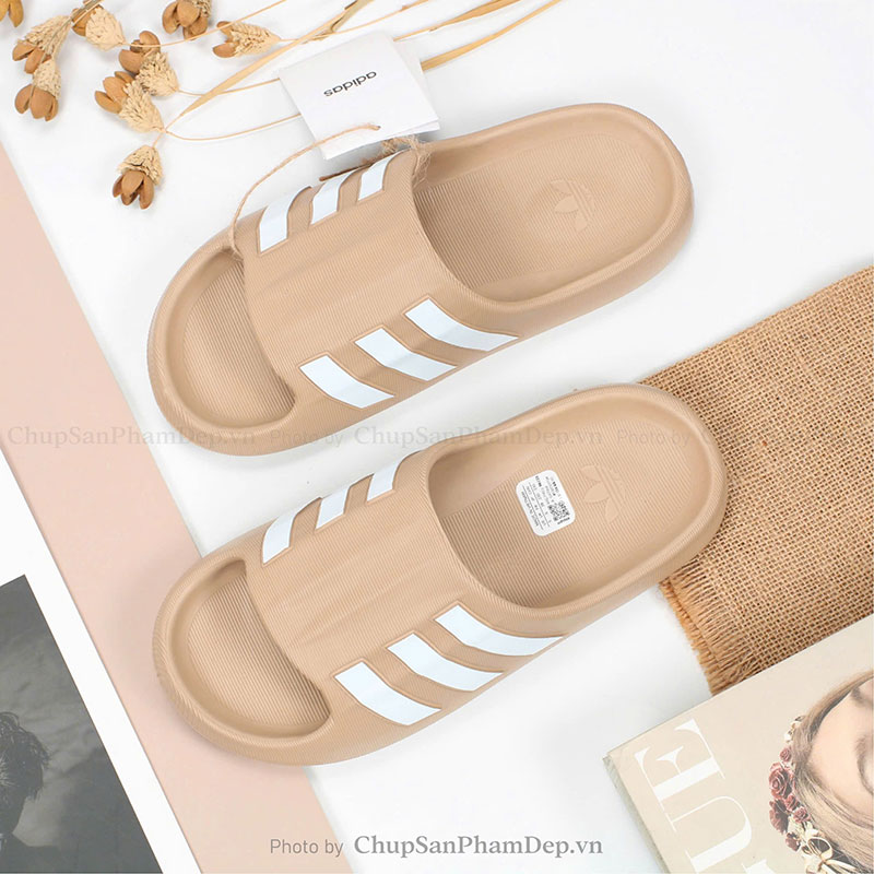 Dép Đúc Quai Ngang Adidas Slides Dark Brown Sắc Nét