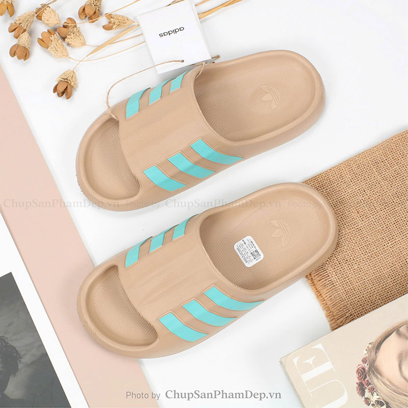 Dép Đúc Quai Ngang Adidas Slides Dark Brown Sắc Nét