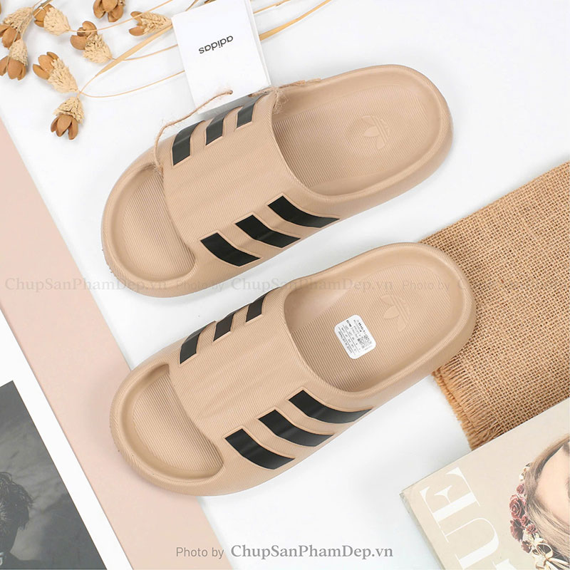 Dép Đúc Quai Ngang Adidas Slides Dark Brown Sắc Nét