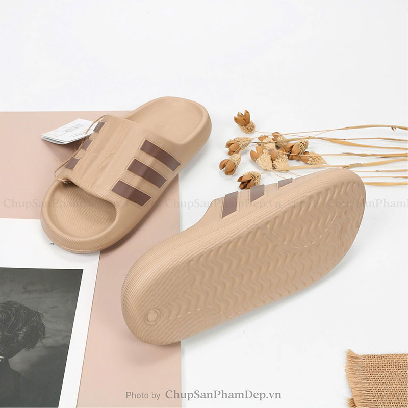 Dép Đúc Quai Ngang Adidas Slides Dark Brown Sắc Nét