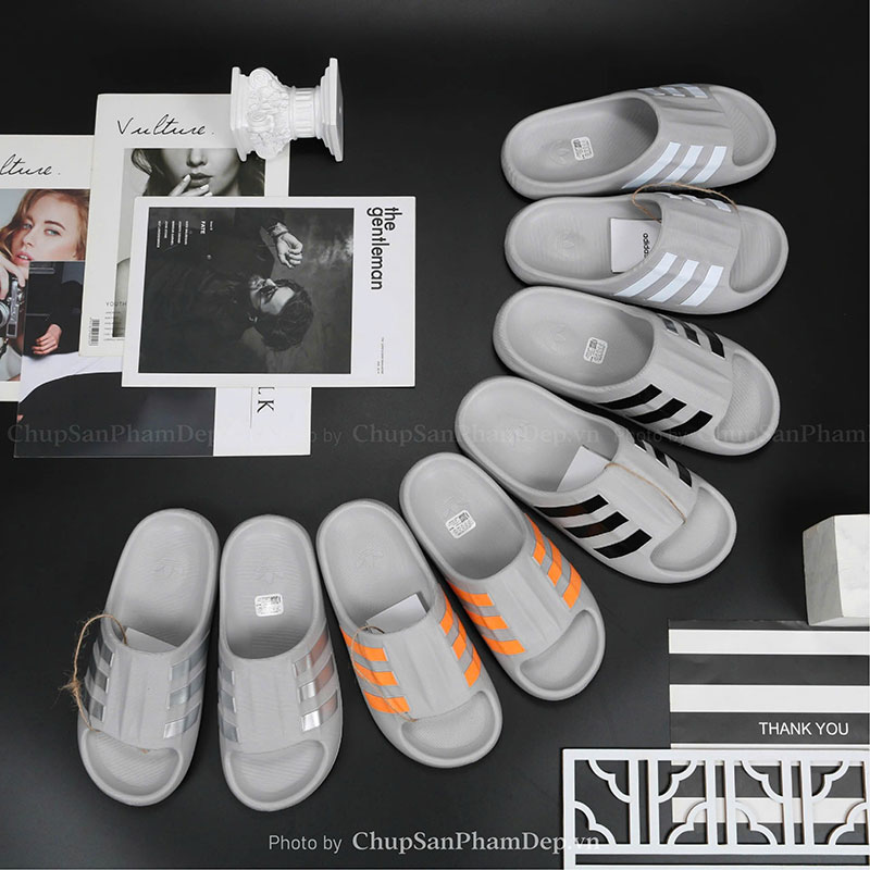 Dép Đúc Quai Ngang Adidas Slides Grey Sang Trọng