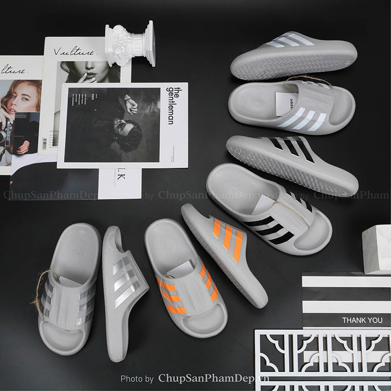 Dép Đúc Quai Ngang Adidas Slides Grey Sang Trọng