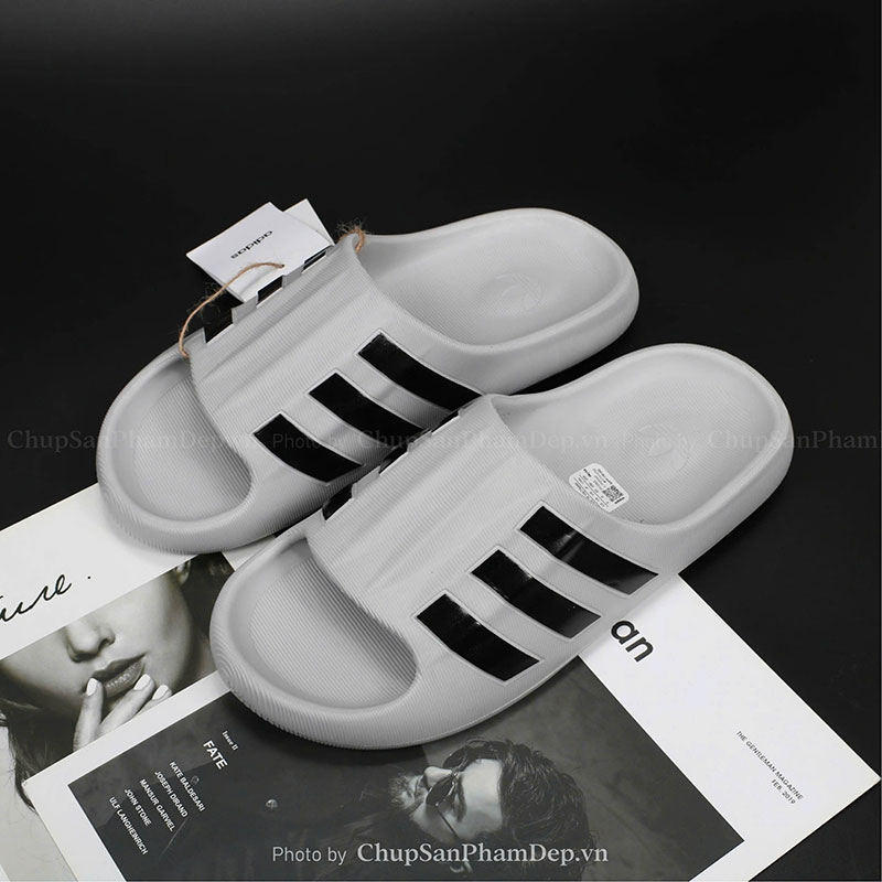 Dép Đúc Quai Ngang Adidas Slides Grey Sang Trọng