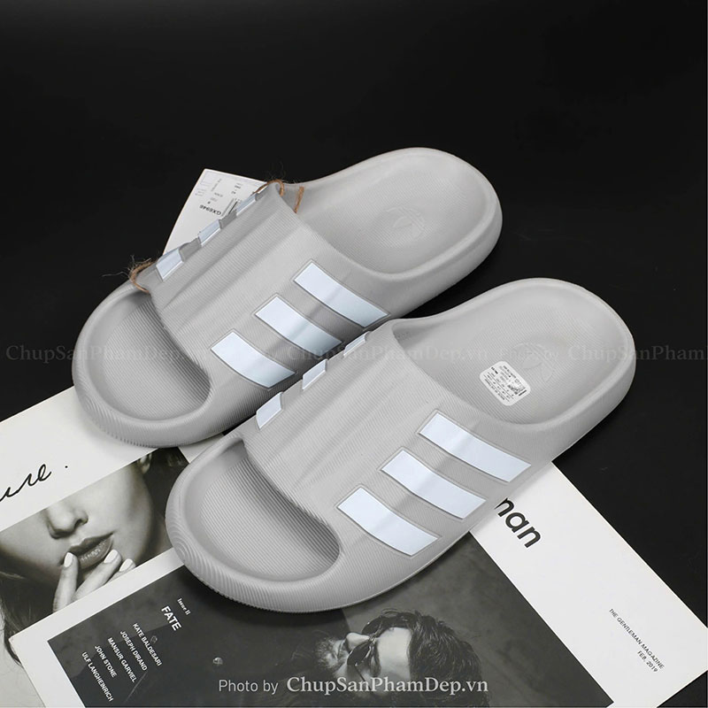 Dép Đúc Quai Ngang Adidas Slides Grey Sang Trọng