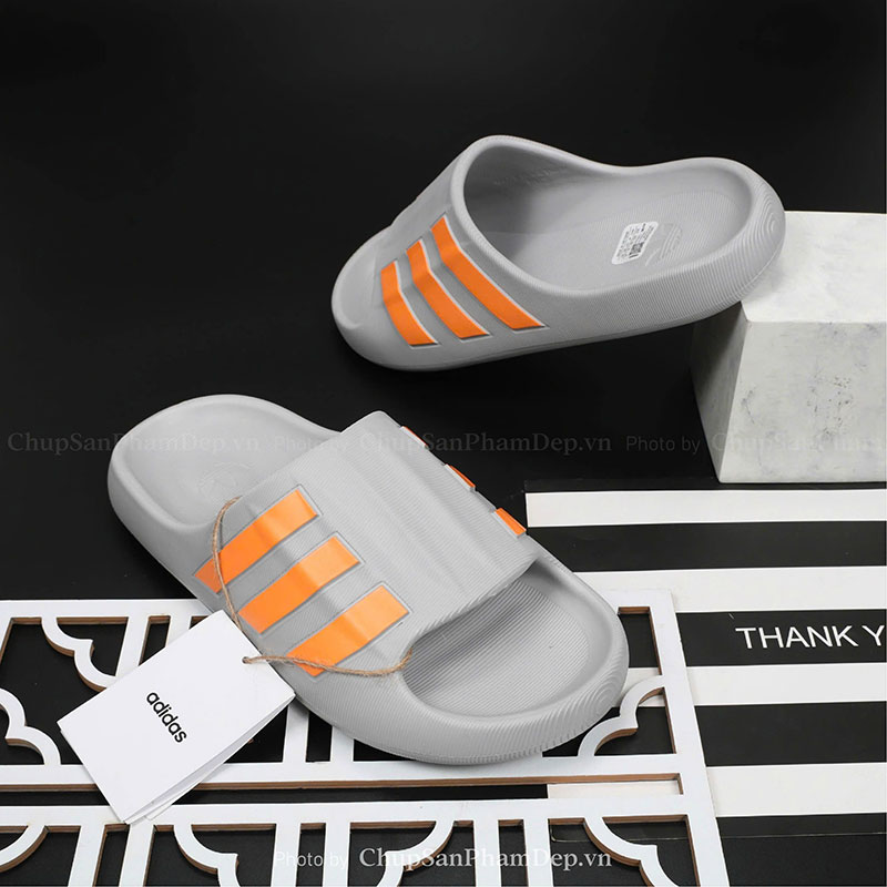 Dép Đúc Quai Ngang Adidas Slides Grey Sang Trọng