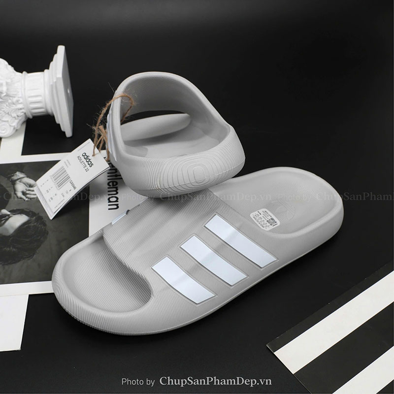 Dép Đúc Quai Ngang Adidas Slides Grey Sang Trọng