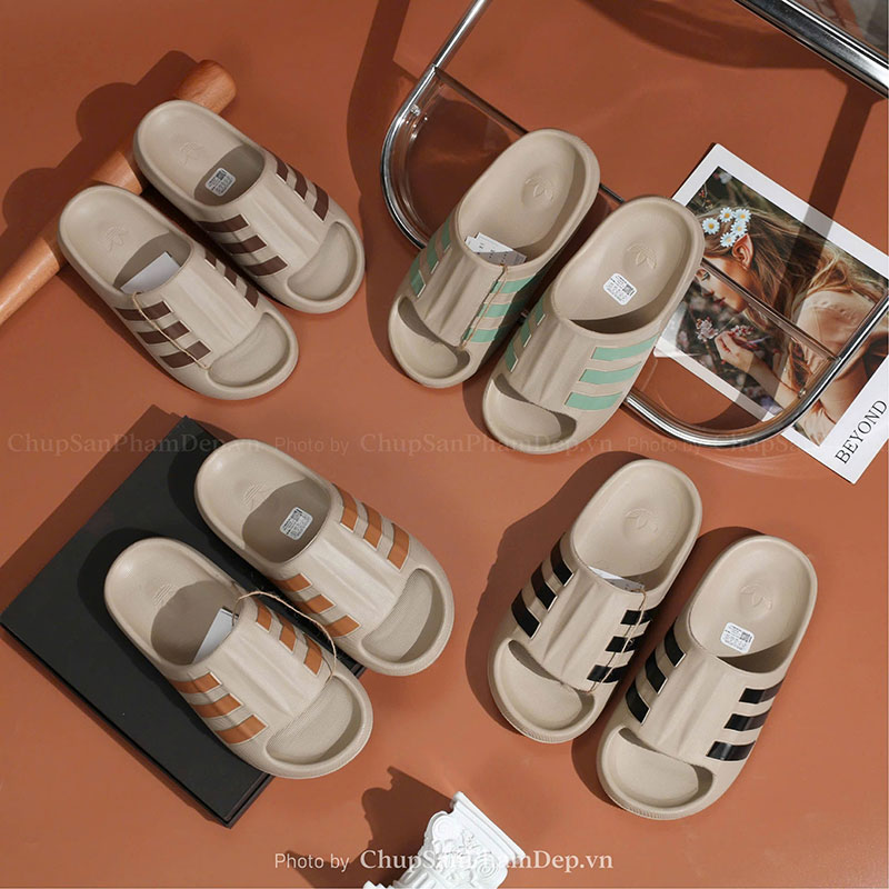 Dép Đúc Quai Ngang Adidas Slides Light Brown Sắc Nét