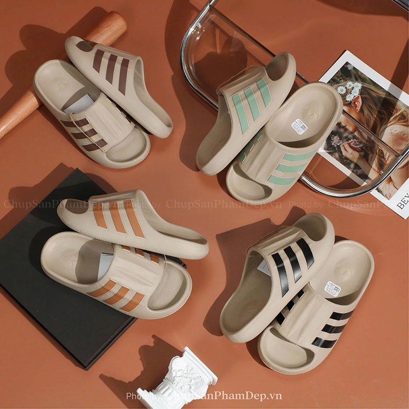 Dép Đúc Quai Ngang Adidas Slides Light Brown Sắc Nét