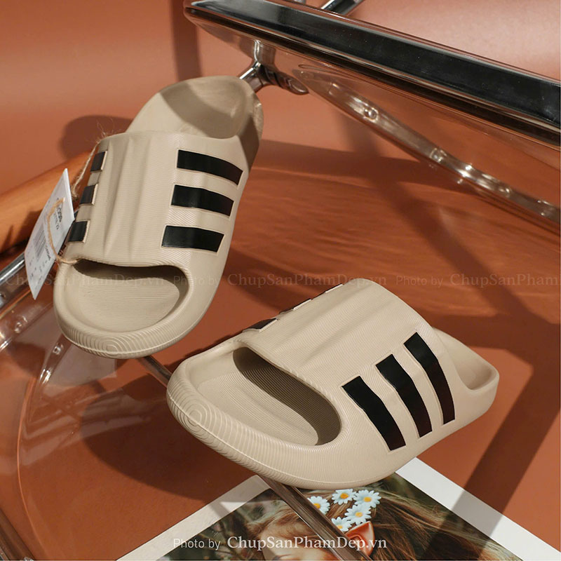 Dép Đúc Quai Ngang Adidas Slides Light Brown Sắc Nét