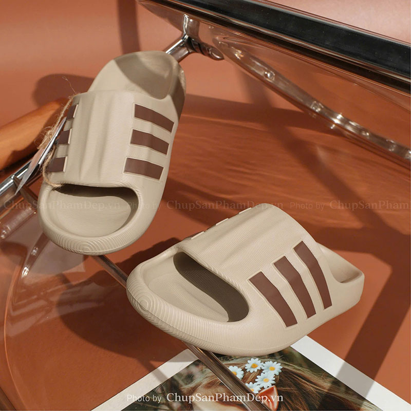 Dép Đúc Quai Ngang Adidas Slides Light Brown Sắc Nét