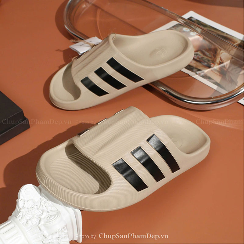 Dép Đúc Quai Ngang Adidas Slides Light Brown Sắc Nét