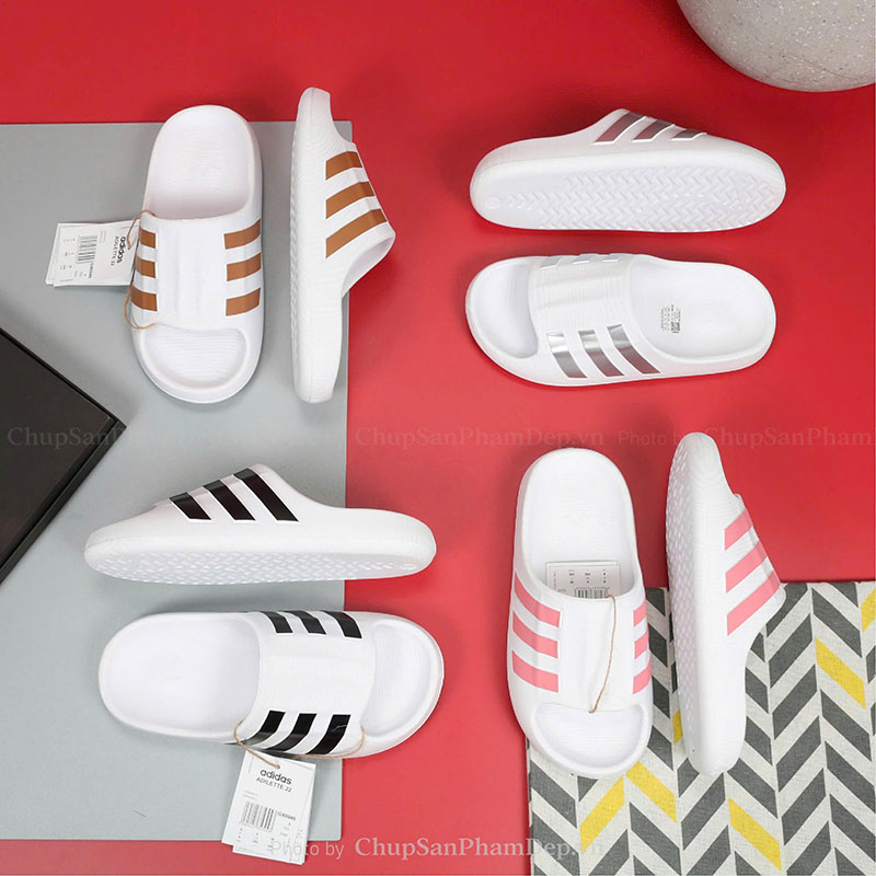 Dép Đúc Quai Ngang Adidas Slides White Thể Thao