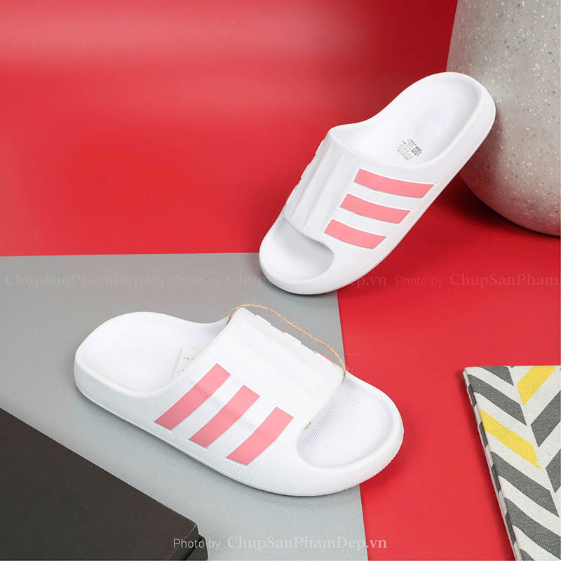 Dép Đúc Quai Ngang Adidas Slides White Thể Thao