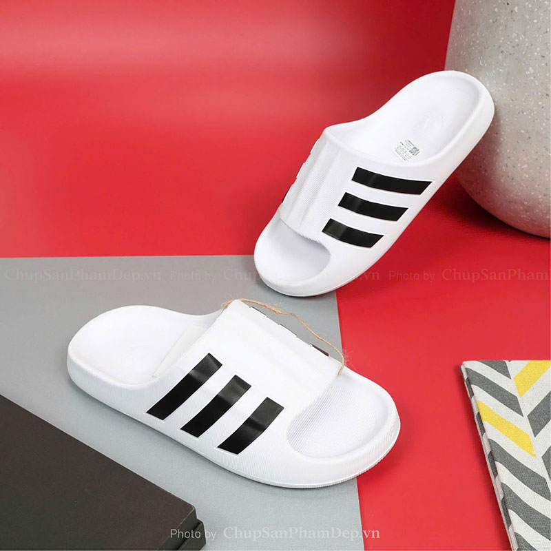 Dép Đúc Quai Ngang Adidas Slides White Thể Thao