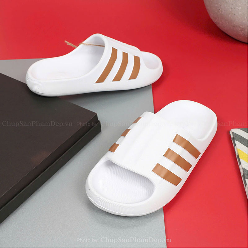 Dép Đúc Quai Ngang Adidas Slides White Thể Thao