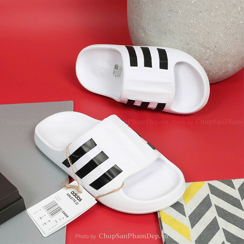 Dép Đúc Quai Ngang Adidas Slides White Thể Thao