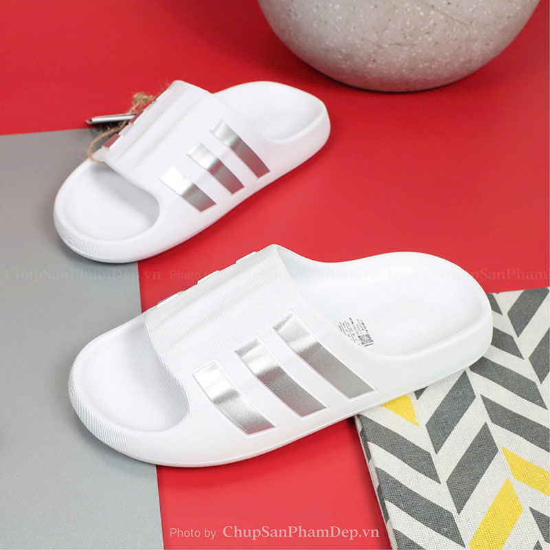 Dép Đúc Quai Ngang Adidas Slides White Thể Thao