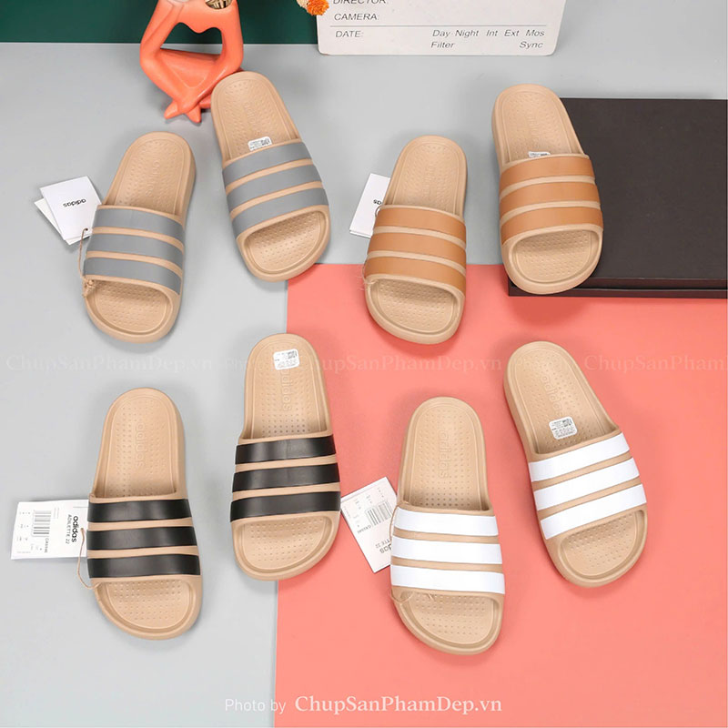 Dép Đúc Quai Ngang Adilette Slide Dark Brown Thoải Mái