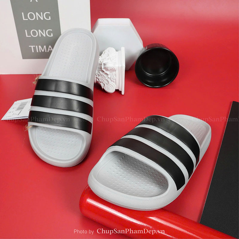 Dép Đúc Quai Ngang Adilette Slide Grey Êm Chân