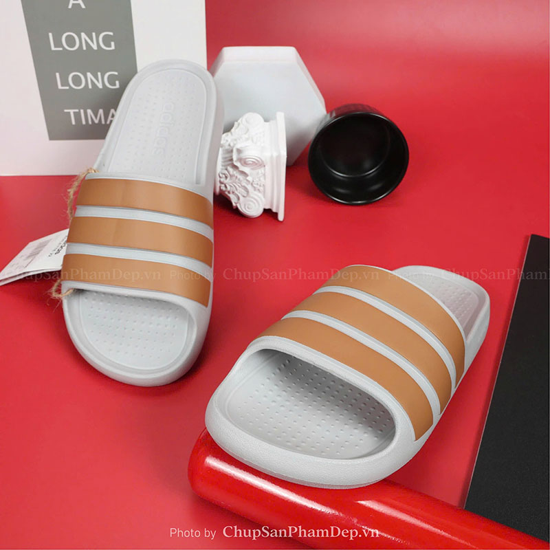 Dép Đúc Quai Ngang Adilette Slide Grey Êm Chân