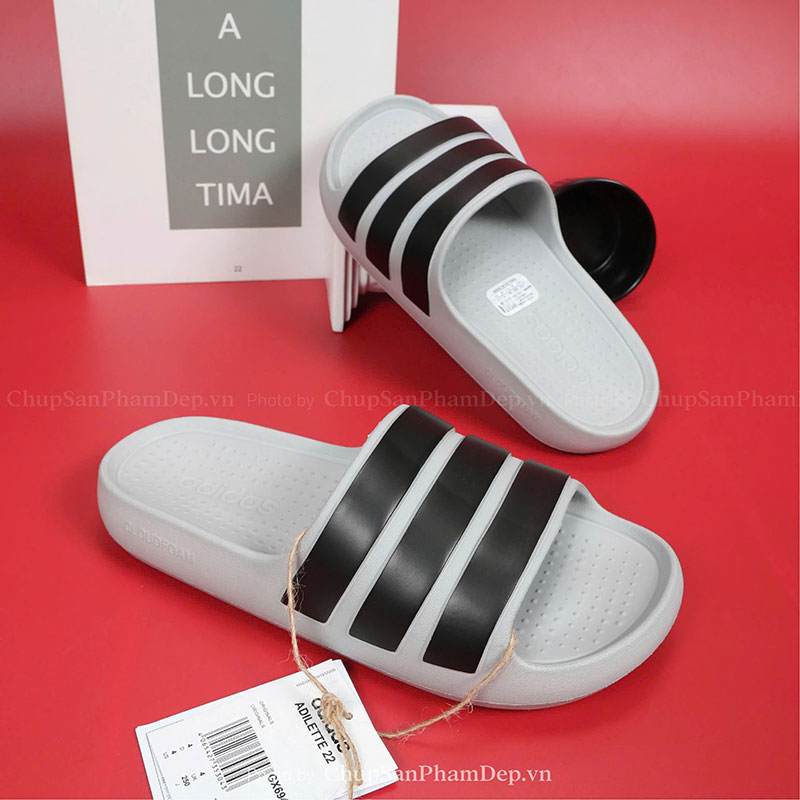 Dép Đúc Quai Ngang Adilette Slide Grey Êm Chân