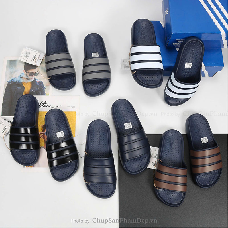 Dép Đúc Quai Ngang Adilette Slide Navy Thể Thao