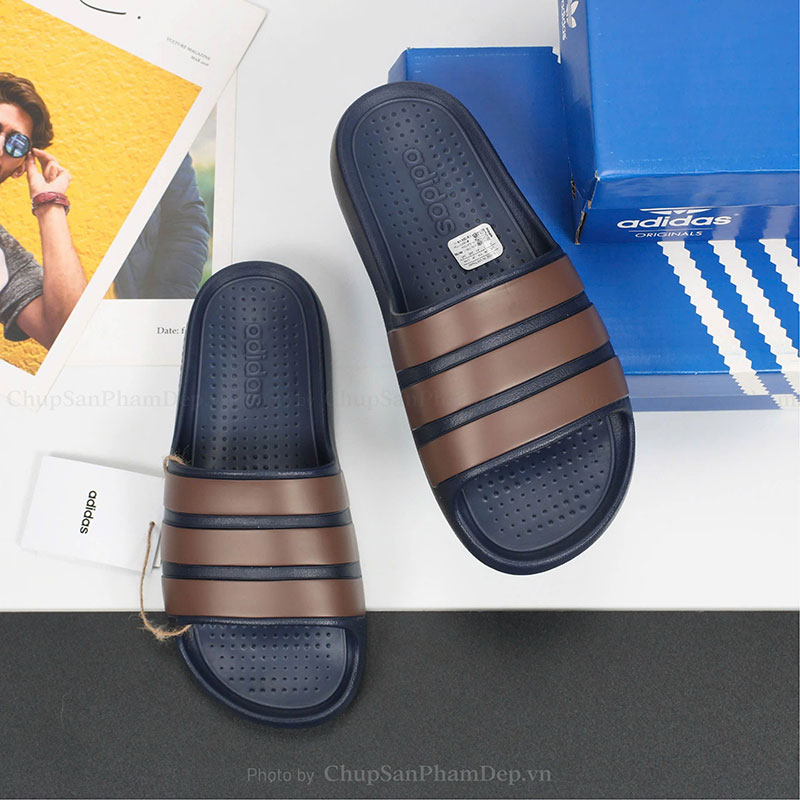 Dép Đúc Quai Ngang Adilette Slide Navy Thể Thao