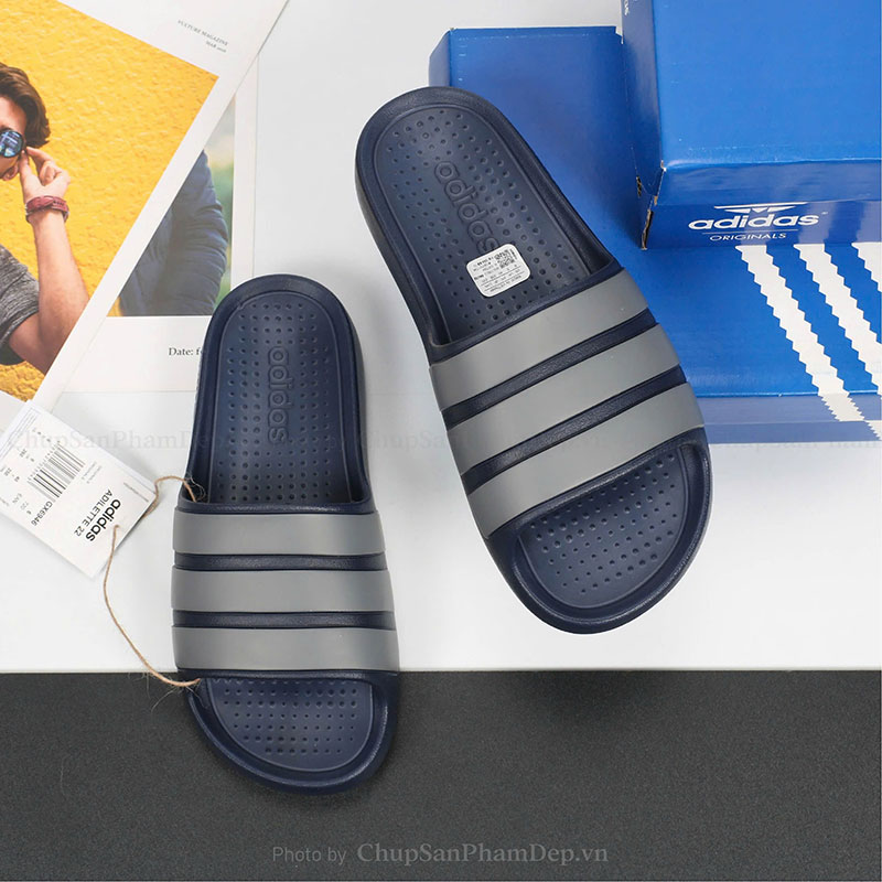 Dép Đúc Quai Ngang Adilette Slide Navy Thể Thao