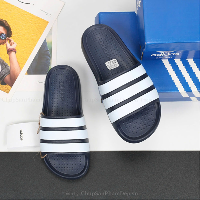 Dép Đúc Quai Ngang Adilette Slide Navy Thể Thao