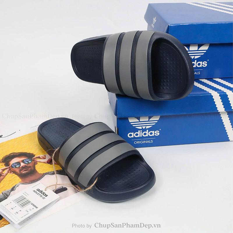 Dép Đúc Quai Ngang Adilette Slide Navy Thể Thao