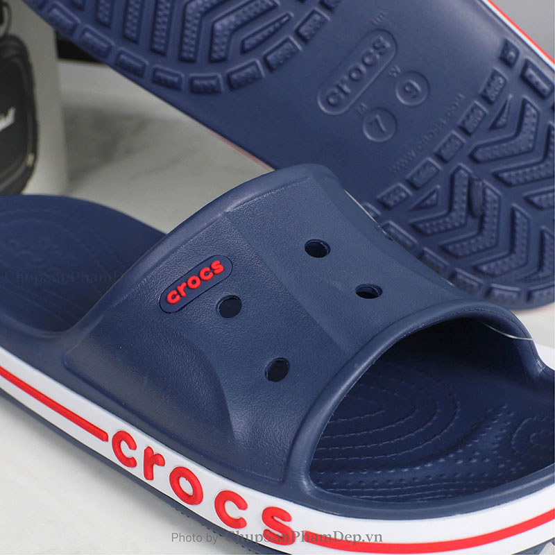 Dép Đúc Quai Ngang Crocs Slide Navy Trẻ Trung