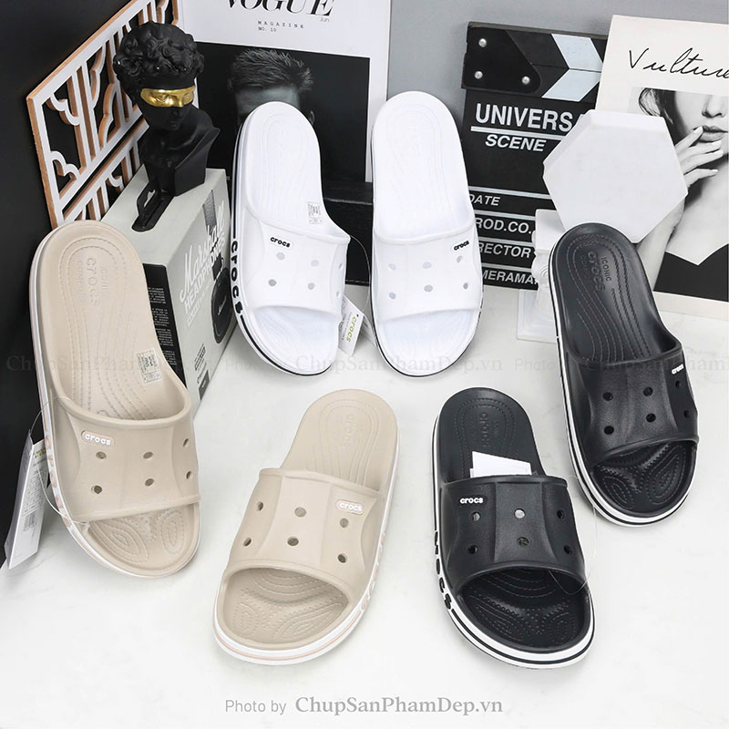 Dép Đúc Quai Ngang Crocs Slides Chất Lượng Cao