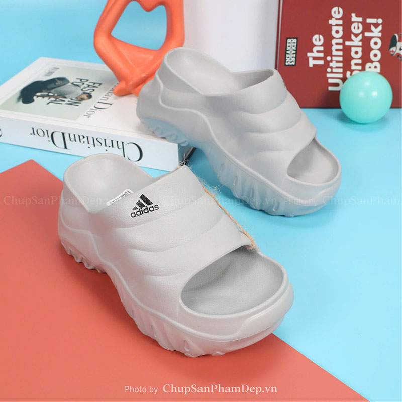 Dép Đúc Quai Ngang Đế Cao 8cm Adidas Thời Trang