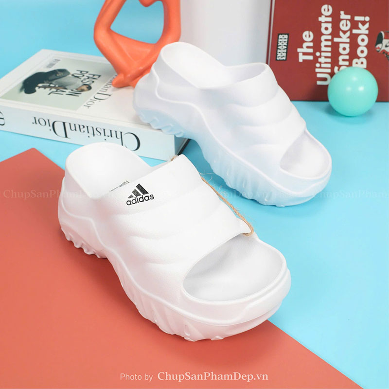 Dép Đúc Quai Ngang Đế Cao 8cm Adidas Thời Trang