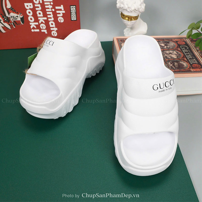 Dép Đúc Quai Ngang Đế Cao Gucci Đơn Giản