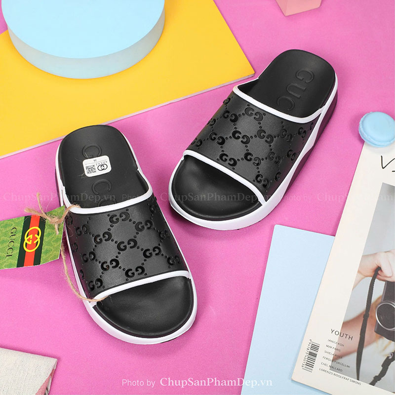 Dép Đúc Quai Ngang Gucci Slides Màu Nổi Bật